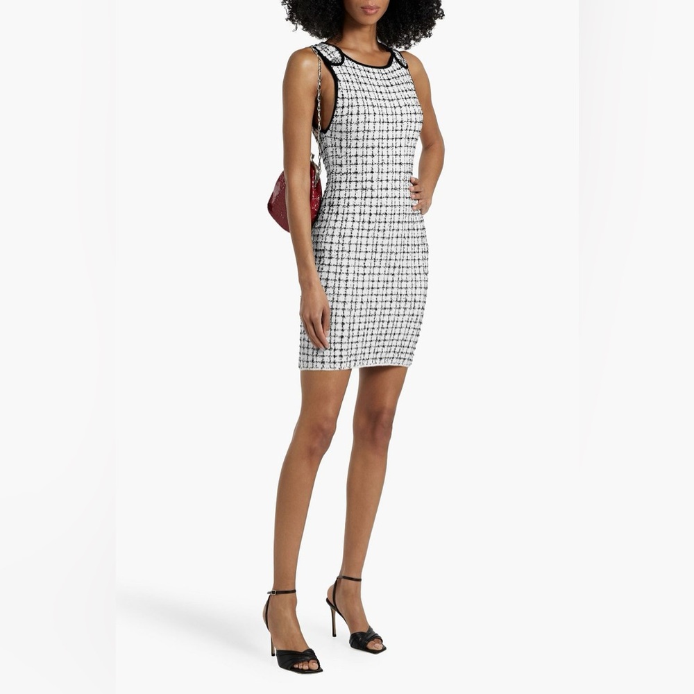 Alice + Olivia Talulah Embellished Tweed Mini Dress